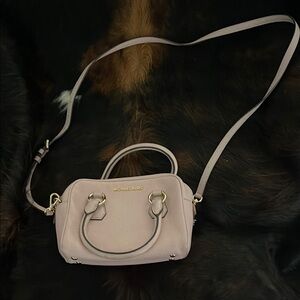 Michael Kors Blush Pink leather Bedford Tassel Satchel